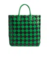 Bottega Veneta Cabat Logo Handbag In Green
