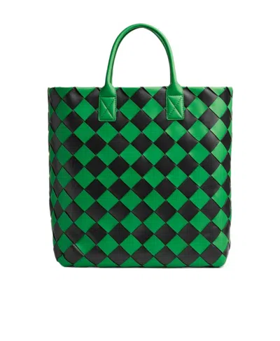 Bottega Veneta Cabat Logo Handbag In Vert