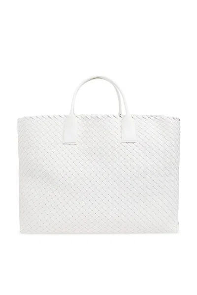 Bottega Veneta Cabat Maxi Shopper Bag In White