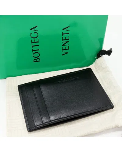 Pre-owned Bottega Veneta Calf Card Case Black (authentic Pre-loved)