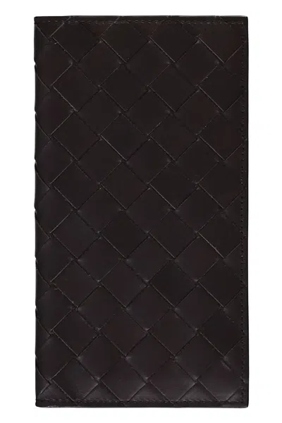 Bottega Veneta Calf Leather Wallet In Brown