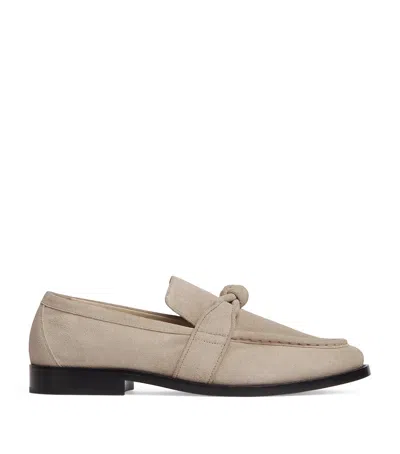 Bottega Veneta Calfskin Alstaire Loafers In Neutral