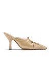 Bottega Veneta Women's Bunnie Leather Mules In Brown