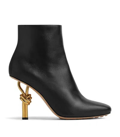BOTTEGA VENETA CALFSKIN HEELED ANKLE BOOTS 90