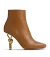 Bottega Veneta Calfskin Heeled Ankle Boots 90 In Brown