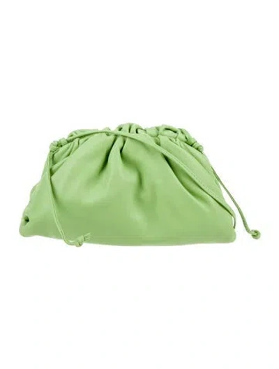 Pre-owned Bottega Veneta Calfskin Mini Pouch In Green