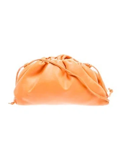 Pre-owned Bottega Veneta Calfskin Mini Pouch Mini In Orange