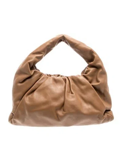 Pre-owned Bottega Veneta Calfskin Shoulder Pouch In Brown