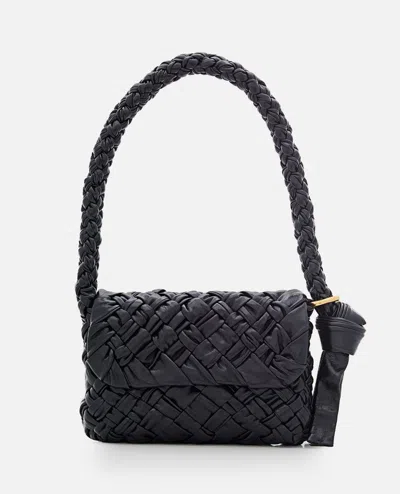 Bottega Veneta Calimero Leather Shoulder Bag In Black