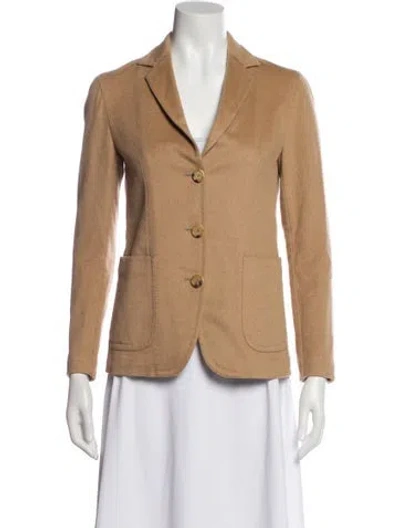 Pre-owned Bottega Veneta Camel Leather Blazer In Neutral