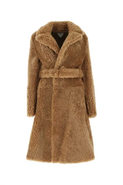 Bottega Veneta Camel Shearling Coat