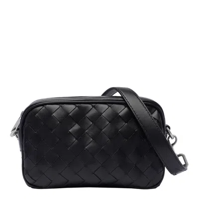 Bottega Veneta Mini Intrecciato Camera Bag In Black