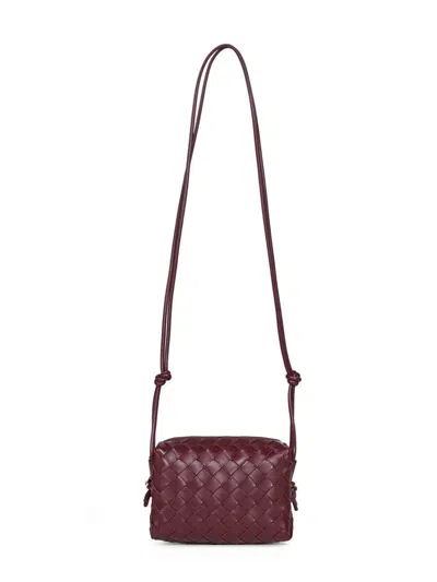 Bottega Veneta Camera Bag "loop" Mini In Burgundy