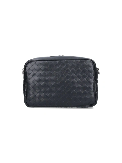 Bottega Veneta "camera Braided" Medium Bag In Black  