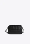 Bottega Veneta Camera Shoulder Bag In Intrecciato Leather In Black