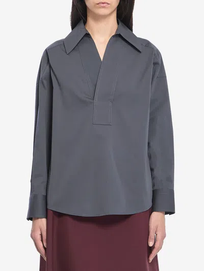 Bottega Veneta Camicia In Cotone E Seta In Black