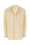 Bottega Veneta Camicia In Misto Cotone Crema  Donna