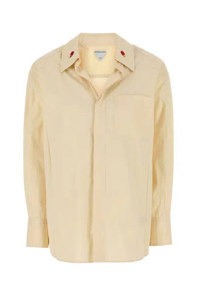 BOTTEGA VENETA CAMICIA IN MISTO COTONE CREMA  DONNA