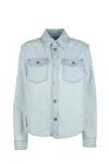 Bottega Veneta Denim Shirt In Light Blu