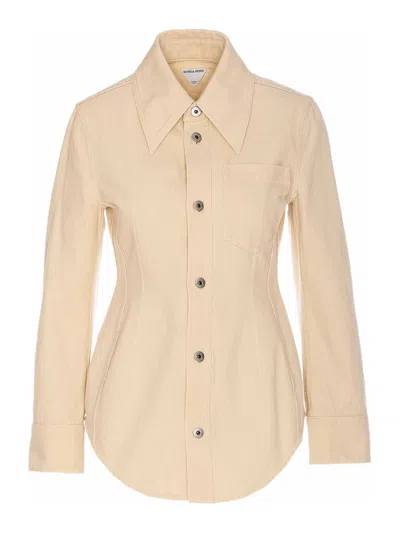 BOTTEGA VENETA COULURED DENIM SHIRT
