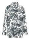 Bottega Veneta Multicolor Printed Silk Shirt In Blue