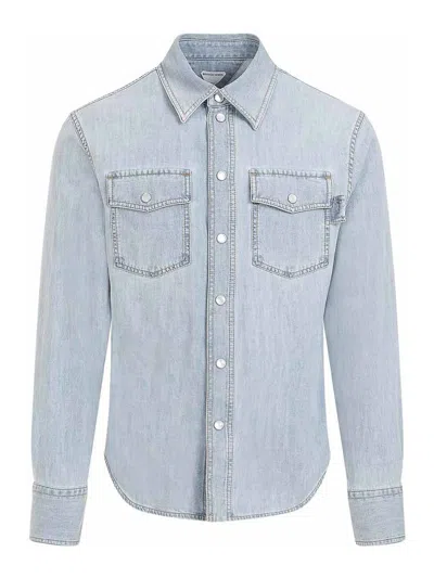 Bottega Veneta Denim Shirt In Gray