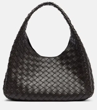 Bottega Veneta Campana Intrecciato Leather Tote Bag In Brown