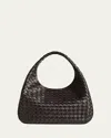 Bottega Veneta Campana Large Leather Shoulder Bag In Brown