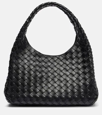 Bottega Veneta Campana Medium Leather Tote Bag In Black