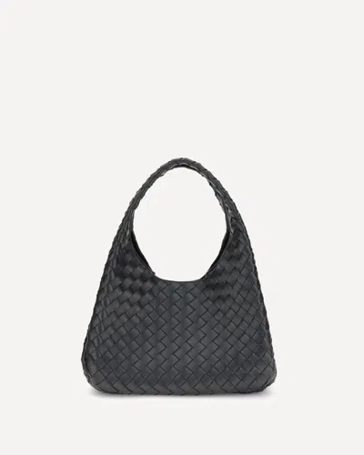 Bottega Veneta Campana Shoulder Bag In Black