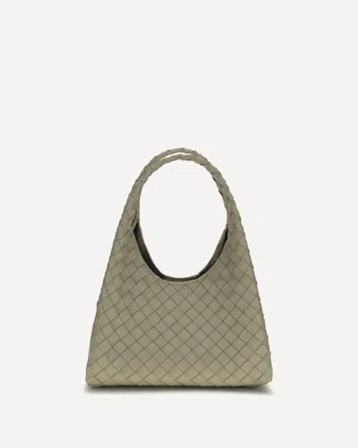 Bottega Veneta Campana Shoulder Bag In Green