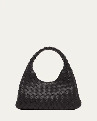 Bottega Veneta Campana Small Leather Shoulder Bag In Brown