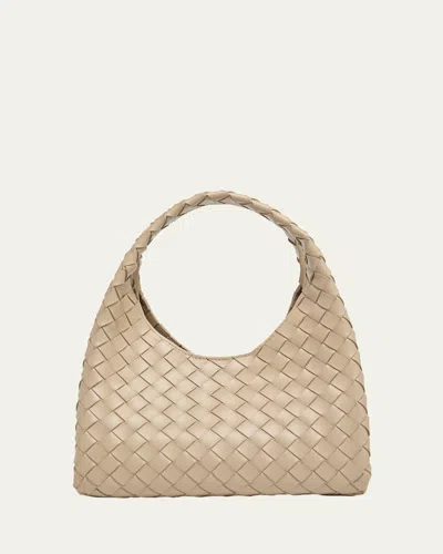Bottega Veneta Campana Small Leather Shoulder Bag In Neutral