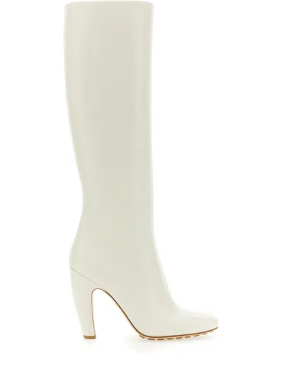 Bottega Veneta Elevated Canalazzo Boot With 10 Cm Heel In White