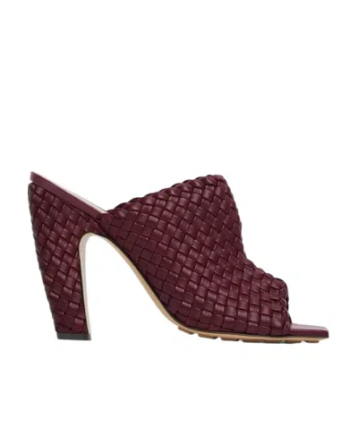 Bottega Veneta Canalazzo High-heeled Sandals In Red