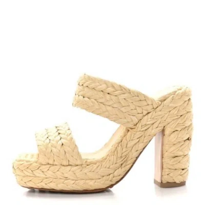 Pre-owned Bottega Veneta Canalazzo Sandal Trinity Weave Cane Sugar Size 40 Nwb In Beige