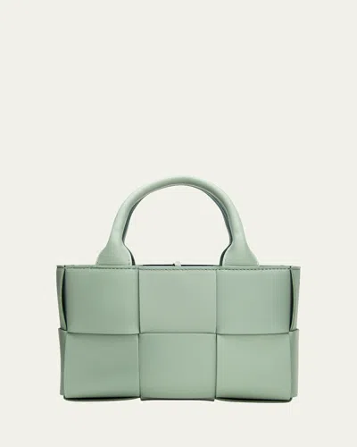 Bottega Veneta Candy Arco Intreccio Napa Top-handle Bag In New Sauge-gold