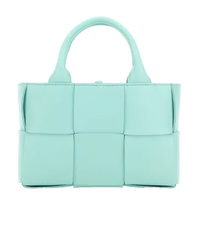 Bottega Veneta Candy Arco Leather Tote Bag In Blue