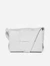 Bottega Veneta Candy Cassette Intreccio Leather Bag In White Gold