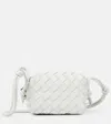 Bottega Veneta Loop Mini Intrecciato Leather Cross-body Bag In White-gold