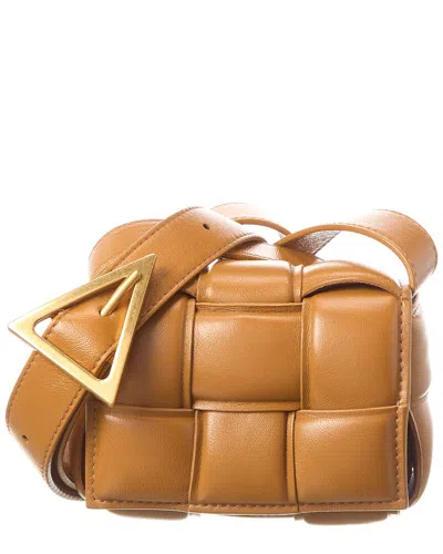Bottega Veneta Candy Padded Cassette Leather Shoulder Bag In Brown