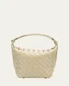 Bottega Veneta Womens Travertine-gold Intrecciato-woven Leather Top-handle Bag