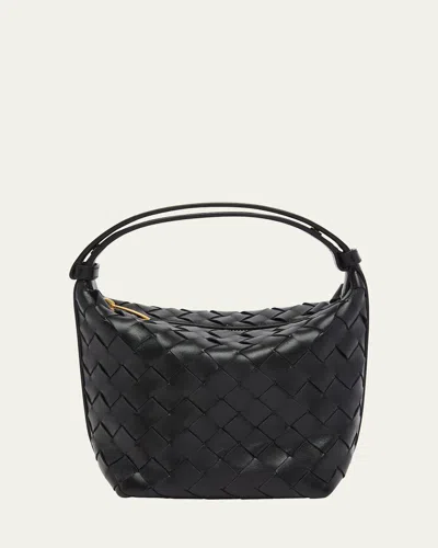 Bottega Veneta Candy Wallace Bag In Black-gold