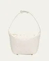 Bottega Veneta White-gold Wallace Leather Top-handle Bag In White-gold