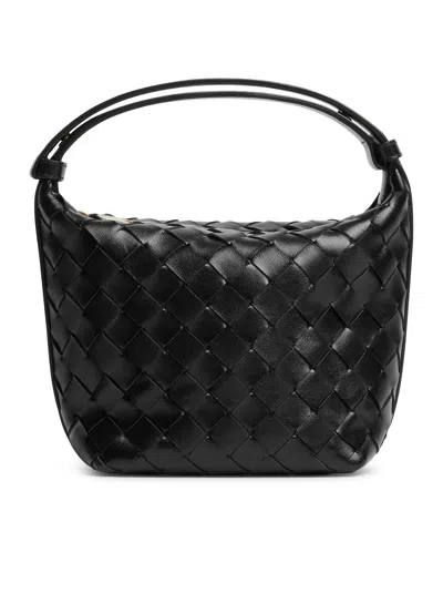 Bottega Veneta Candy Leather Wallace Top-handle Bag In Black