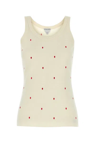 Bottega Veneta Embroidered Cotton-nylon Tank Top In Neutral