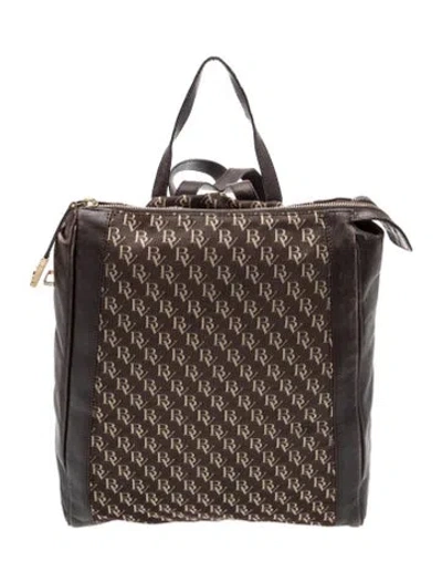 Pre-owned Bottega Veneta Canvas Backpack In Brown
