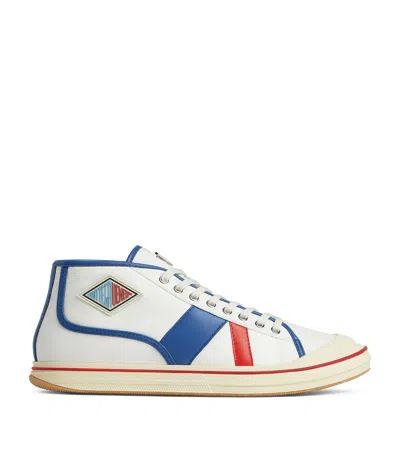 Bottega Veneta Eliot Multicolor Sneakers With Logo Label On The Side And Leather Inserts In Cotton And Leather Blen