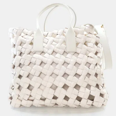 Pre-owned Bottega Veneta Canvas Woven Tote Bag