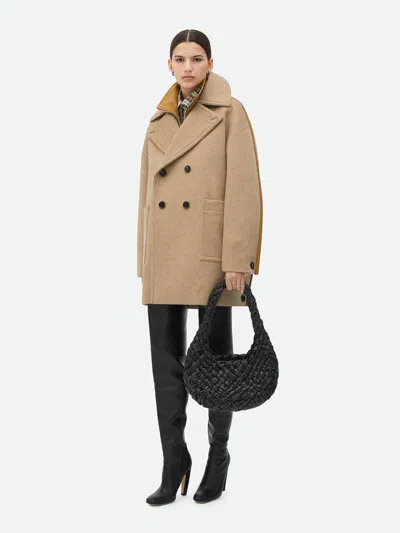 Bottega Veneta Beige Double Breasted Over Coat